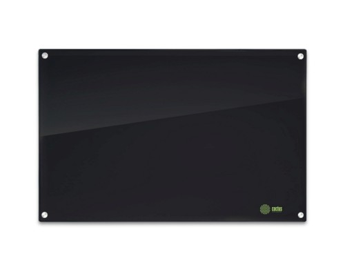 [Демонстрационная доска] Cactus доска стеклянная CS-GBD-90X120-BK-TM Сквозное крепление стеклянная черный 90x120 стекло крепления