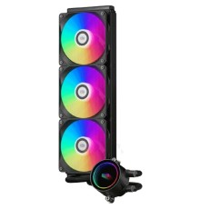 Система охлаждения/ PCCooler DA360 ARGB BK (280W, 360mm, Black, ARGB/ Fans: 3x120mm, 72.1CFM, 33.8dBA, 1800RPM/ Pump height 55mm, 28dBA, 3000RPM, Rad thickness 27mm/ S: 1851, 1700, 1200, 20XX, 115X, A
