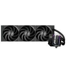Система охлаждения/ PCCooler DS360 BK (310W, 360mm, LED temp., Black, ARGB Pump/ Fans: 3x120mm, 86.73CFM, 28dBA, 2200RPM/ Pump height 67mm, 28dBA, 3200RPM, Rad thickness 27mm/ S: 1851, 1700, 1200, 20X