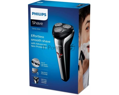 Электробритва Philips S1301/02 темно-серый/серебристый