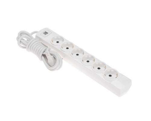 [удлинители] Rexant (13-4122) Удлинитель PREMIUM 6 гнезд, 3м, 3х1,5мм?, с/з, 2 USB, белый