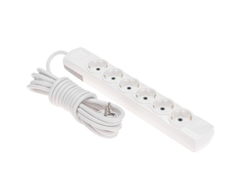 [удлинители] Rexant (13-4114) Удлинитель PREMIUM 6 гнезд, 5м, 3х1,5мм?, с/з, белый