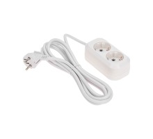PROconnect (13-4203) Удлинитель 2 гнезда, 3м, 3х0,75мм?, с/з, белый
