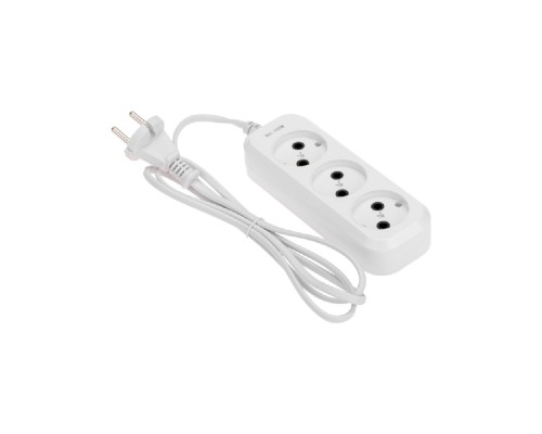 [удлинители] PROconnect (13-4205) Удлинитель 3 гнезда, 1,5м, 2х0,75мм?, б/з, белый
