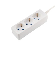 PROconnect (11-7209) Удлинитель 3 гнезда, 3м, 3х0,75мм?, с/з, белый