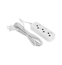 PROconnect (13-4207) Удлинитель 3 гнезда, 5м, 2х0,75мм?, б/з, белый