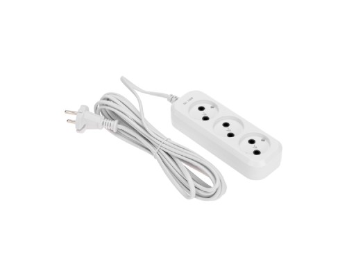 [удлинители] PROconnect (13-4207) Удлинитель 3 гнезда, 5м, 2х0,75мм?, б/з, белый