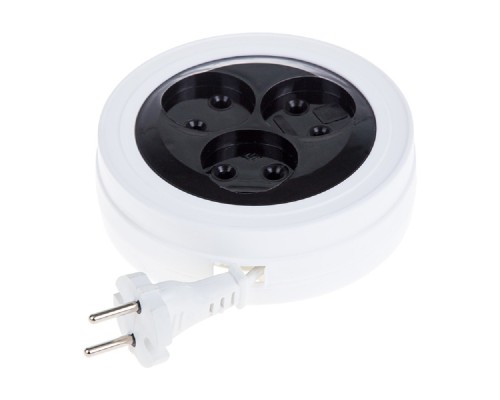 [удлинители] PROconnect (11-7225) Удлинитель-рулетка STANDARD 3 гнезда, 5м, 2х0,75мм?, б/з, белый