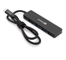 Exegate EX297631RUS USB-Хаб (концентратор) 4-в-1 ExeGate DUB-4C/3 (кабель-адаптер USB Type C --> 4xUSB3.0, Plug&Play, черный)