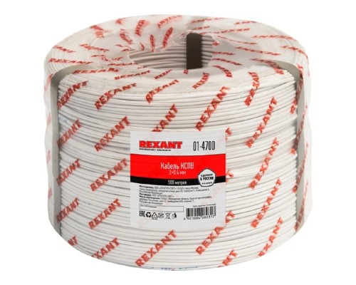 [Кабель для монтажа систем связи и сигнализации] Rexant (01-4700) Кабель КСПВ 2х0,4мм 500м