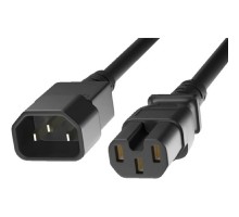 KS-is Кабель питания  KS-857B-1.5 IEC-C14 - IEC-C15 1.5м черный