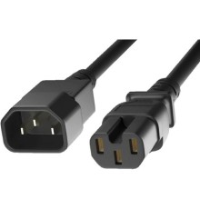 KS-is Кабель питания  KS-857B-1.5 IEC-C14 - IEC-C15 1.5м черный