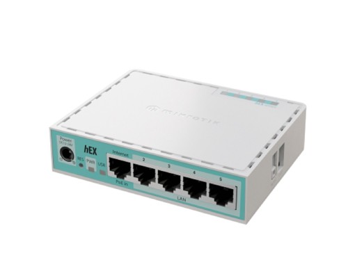 [Сетевое оборудование] MikroTik E50UG hEX Refresh Маршрутизатор  5*1Gbit RJ45, 512MB RAM, Dual-core CPU, USB