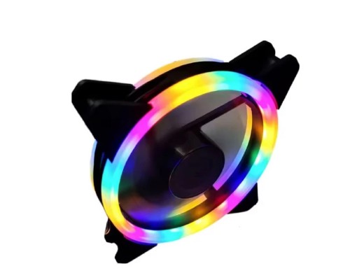 [Вентилятор] Вентилятор Gembird с подсветкой, 120x120x25, гидродин., 3pin/4pin Molex, провод 35см, цветной (D12025S12L-CF)