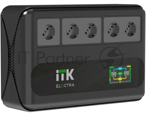 Источник бесперебойного питания Line-interactive 800ВА/480Вт, однофазный, LCD дисплей, с АКБ 1х9AH, 5xSchuko