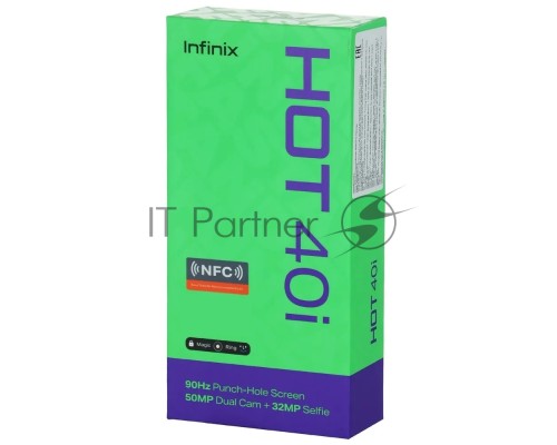 Смартфон Infinix HOT 40i 4+128 GB Starlit Black model: X6528B