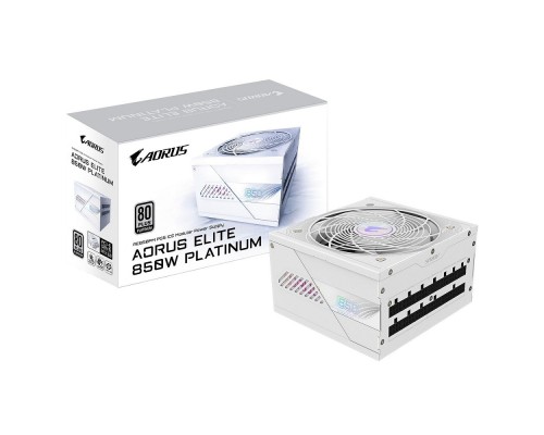 [Видеокарта] Блок питания ПК Gigabyte AE850PM PG5 ICE 850W, 80Plus, Platinum, Полностью модульный, PCIe Gen 5.1, ATX 3.0 compatible. 28200-AE85W-1EUR