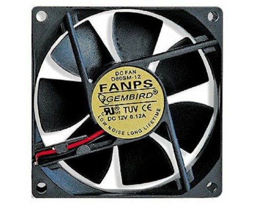 [Вентилятор] Gembird Вентилятор 80x80x25, втулка, 2 pin, провод 30 см (FANPS)