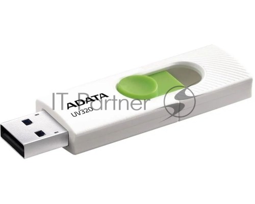 Флеш диск 32GB A-DATA UV320, USB 3.2, белый/зеленый