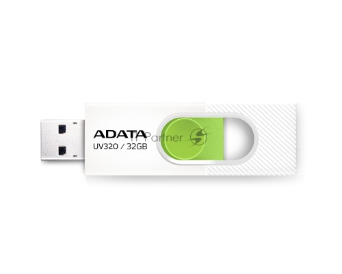 Флеш диск 32GB A-DATA UV320, USB 3.2, белый/зеленый