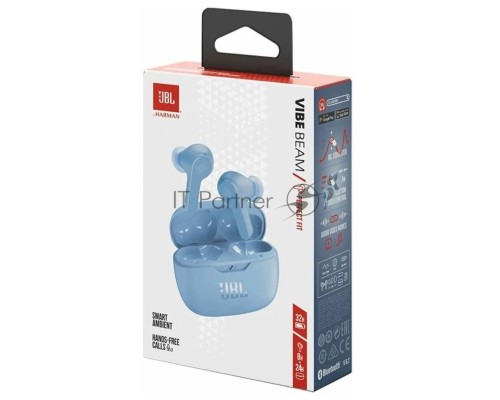 Наушники JBL, модель Wave Beam, JBLWBEAMBLU blue