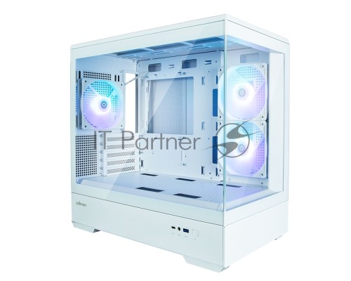 Компьютерный корпус MiniTower Zalman P30 White (mATX, без БП, ARGB, USB3.2 Type-A + USB3.2 Type-C) (Zalman P30 White)