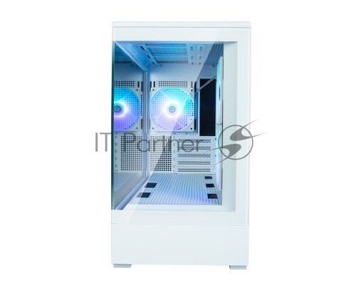Компьютерный корпус MiniTower Zalman P30 White (mATX, без БП, ARGB, USB3.2 Type-A + USB3.2 Type-C) (Zalman P30 White)