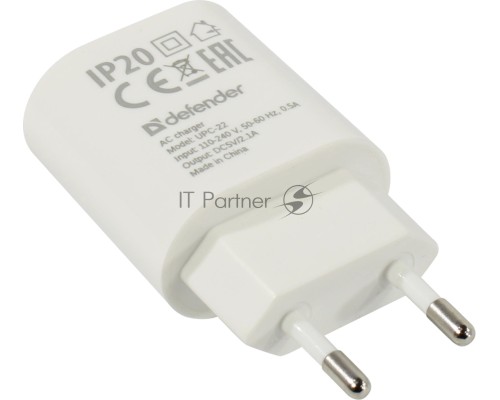 Зарядное устройство DEFENDER UPC-22 2XUSB 5V/2.1A 83678