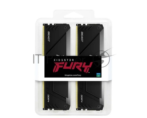 Оперативная память Kingston DDR4 2x16GB 3200MHz KF432C16BB2AK2/32 Fury Beast RGB RTL Gaming PC4-25600 CL16 DIMM 288-pin 1.35В kit single rank с радиатором Ret