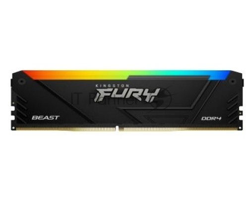 Оперативная память Kingston DDR4 2x16GB 3200MHz KF432C16BB2AK2/32 Fury Beast RGB RTL Gaming PC4-25600 CL16 DIMM 288-pin 1.35В kit single rank с радиатором Ret