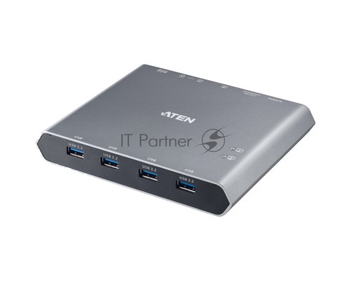 Переключатель ATEN 2-Port 4K DisplayPort USB-C KVM Dock Switch with Power Pass-through
