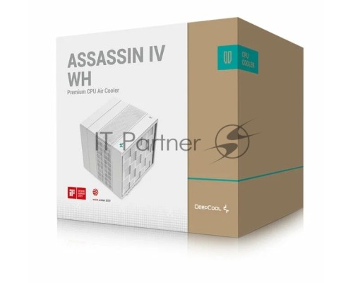 Кулер DEEPCOOL ASSASSIN IV WH LGA20XX/1700/1200/115X/AM5/AM4 (6шт/кор,TDP 280W, PWM, DUAL FAN 140mm + 120mm, DUAL Heatsink, 7 Heatpipe, Copper Base, белый) RET
