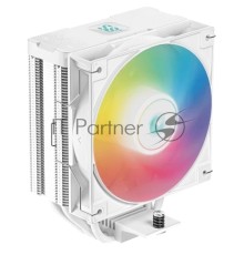 Кулер DEEPCOOL AG400 DIGITAL WH ARGB LGA1700/1200/115X/AM5/AM4 (9шт/кор, TDP 220W, PWM, ARGB Fan 120mm, 4 тепл. трубки, белый) RET