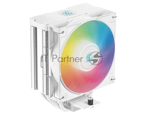 Кулер DEEPCOOL AG400 DIGITAL WH ARGB LGA1700/1200/115X/AM5/AM4 (9шт/кор, TDP 220W, PWM, ARGB Fan 120mm, 4 тепл. трубки, белый) RET