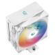 Кулер DEEPCOOL AG400 DIGITAL WH ARGB LGA1700/1200/115X/AM5/AM4 (9шт/кор, TDP 220W, PWM, ARGB Fan 120mm, 4 тепл. трубки, белый) RET