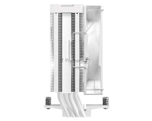 Кулер DEEPCOOL AG400 DIGITAL WH ARGB LGA1700/1200/115X/AM5/AM4 (9шт/кор, TDP 220W, PWM, ARGB Fan 120mm, 4 тепл. трубки, белый) RET