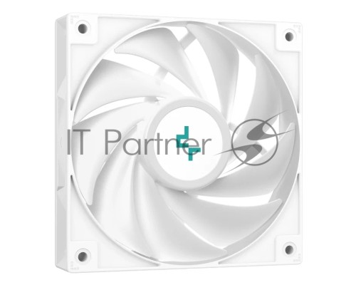 Кулер DEEPCOOL AG400 DIGITAL WH ARGB LGA1700/1200/115X/AM5/AM4 (9шт/кор, TDP 220W, PWM, ARGB Fan 120mm, 4 тепл. трубки, белый) RET