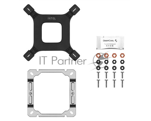 Кулер DEEPCOOL AG500 DIGITAL WH ARGB LGA1700/1200/115X/AM5/AM4 (9шт/кор, TDP 240W, PWM, ARGB Fan 120mm, 5 тепл. трубок, белый) RET