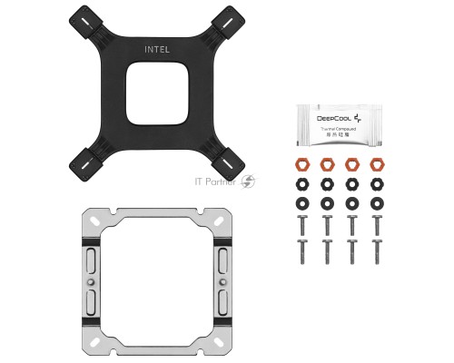 Кулер DEEPCOOL AG500 DIGITAL WH ARGB LGA1700/1200/115X/AM5/AM4 (9шт/кор, TDP 240W, PWM, ARGB Fan 120mm, 5 тепл. трубок, белый) RET