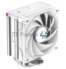 Кулер DEEPCOOL AG400 DIGITAL WH LGA1700/1200/115X/AM5/AM4 (18шт/кор, TDP 260W, PWM, Fan 120mm, 4 тепл. трубки, ARGB, белый) RET