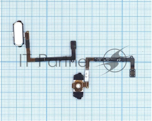 Кнопка HOME в сборе с механизмом и шлейфом для Samsung Galaxy S6 SM-G920F, белая