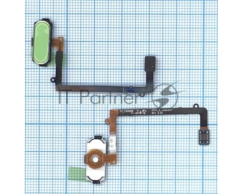 Кнопка HOME в сборе с механизмом и шлейфом для Samsung Galaxy S6 Edge SM-G925F, белая