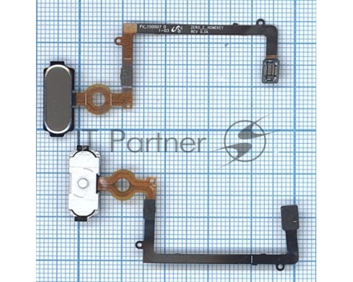 Кнопка HOME в сборе с механизмом и шлейфом для Samsung Galaxy S6 Edge SM-G925F, золотая