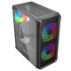 Корпус компьютерный Powercase Mistral Edge SE, Tempered Glass, 2x 140mm ARGB PWM+1x 120mm ARGB PWM, чёрный, ATX  (CMSEB-A3)