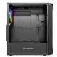 Корпус компьютерный Powercase Mistral Edge SE, Tempered Glass, 2x 140mm ARGB PWM+1x 120mm ARGB PWM, чёрный, ATX  (CMSEB-A3)