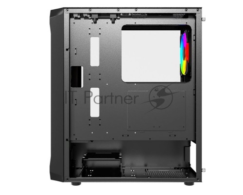 Корпус компьютерный Powercase Mistral Edge SE, Tempered Glass, 2x 140mm ARGB PWM+1x 120mm ARGB PWM, чёрный, ATX  (CMSEB-A3)
