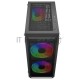 Корпус компьютерный Powercase Mistral Edge SE, Tempered Glass, 2x 140mm ARGB PWM+1x 120mm ARGB PWM, чёрный, ATX  (CMSEB-A3)
