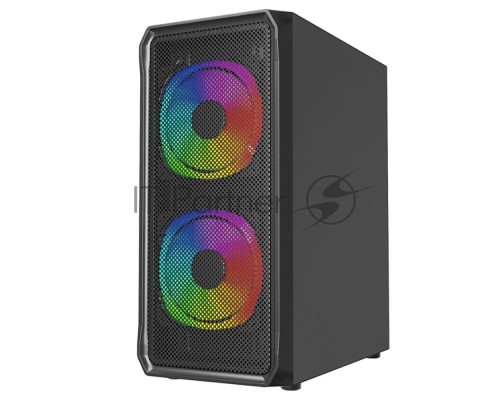 Корпус компьютерный Powercase Mistral Edge SE, Tempered Glass, 2x 140mm ARGB PWM+1x 120mm ARGB PWM, чёрный, ATX  (CMSEB-A3)