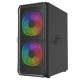 Корпус компьютерный Powercase Mistral Edge SE, Tempered Glass, 2x 140mm ARGB PWM+1x 120mm ARGB PWM, чёрный, ATX  (CMSEB-A3)