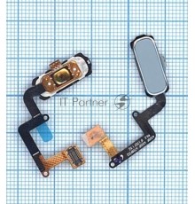 Кнопка HOME в сборе с механизмом и шлейфом для Samsung A320, синяя